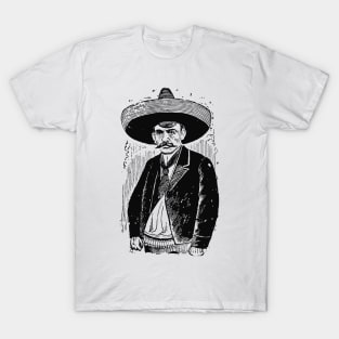 Emiliano Zapata Salazar Drawing T-Shirt